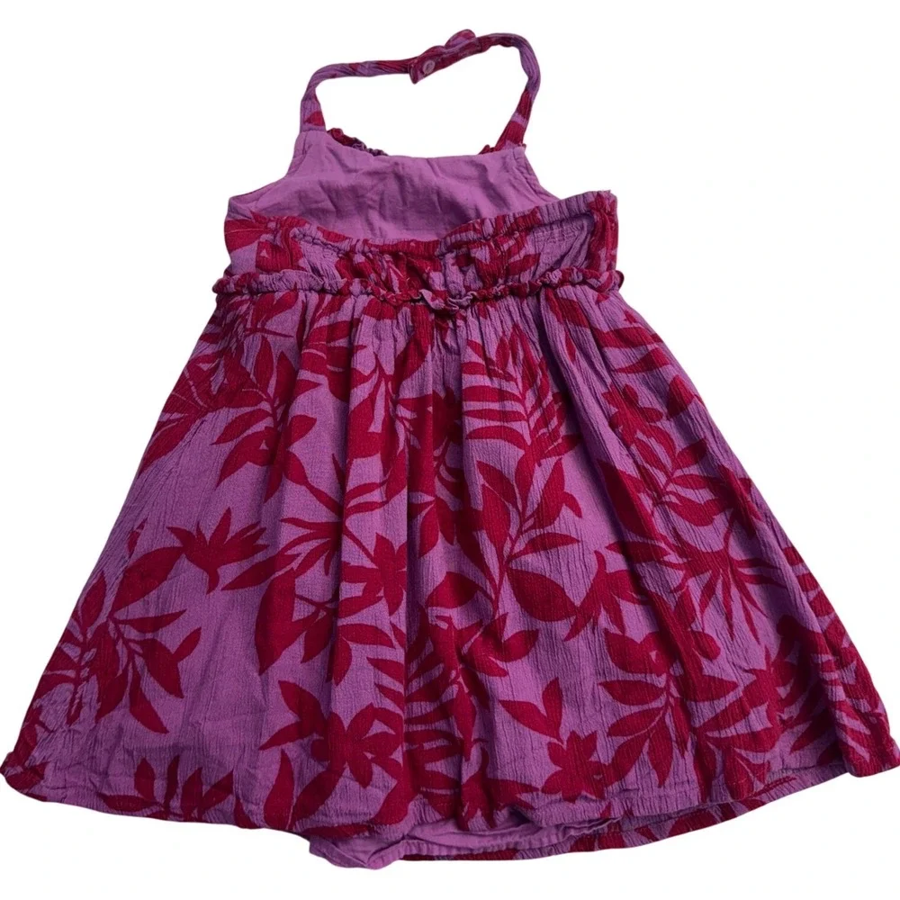 Old Navy Purple Pink Girl 18-24 Month Floral Halter Dress Summer Tropical Resort